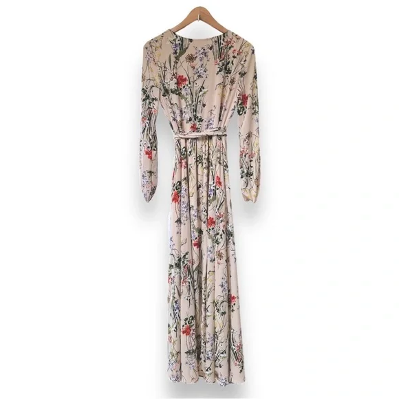 Gianni Bini | Floral Pattern Maxi Wrap Dress | Size Small | Nude/Pink | $60 - Picture 5 of 11